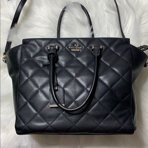 Kate spade black quilted handbag